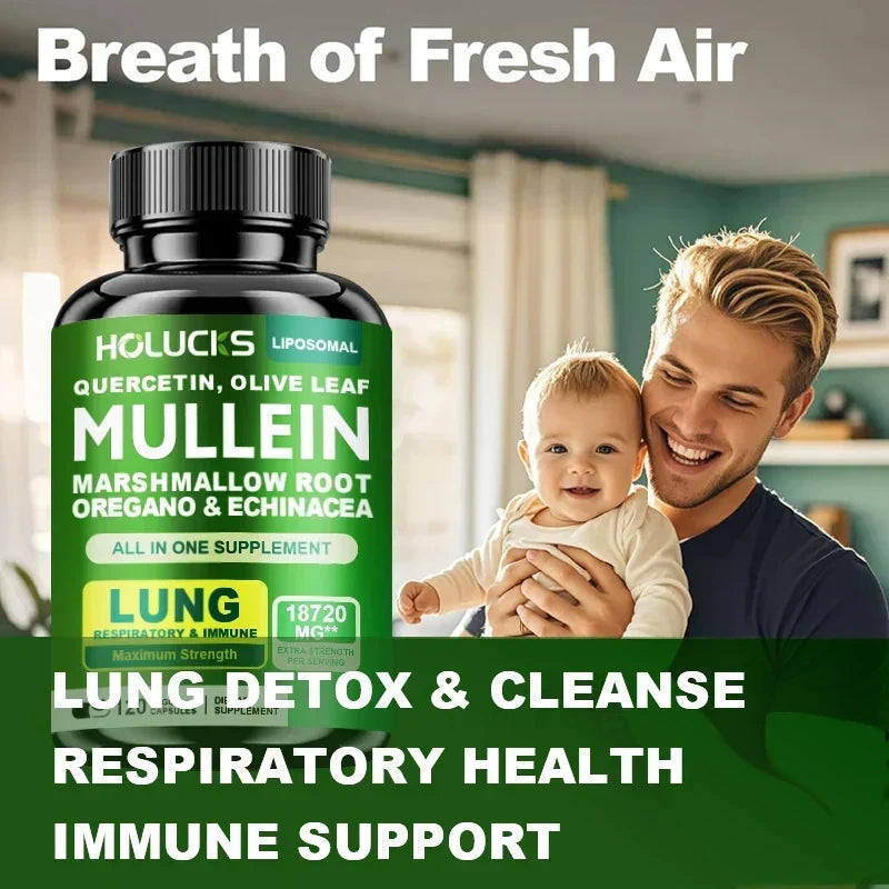 Mullein Leaf Respiratory Support Capsules with Vitamin C, 120 Count