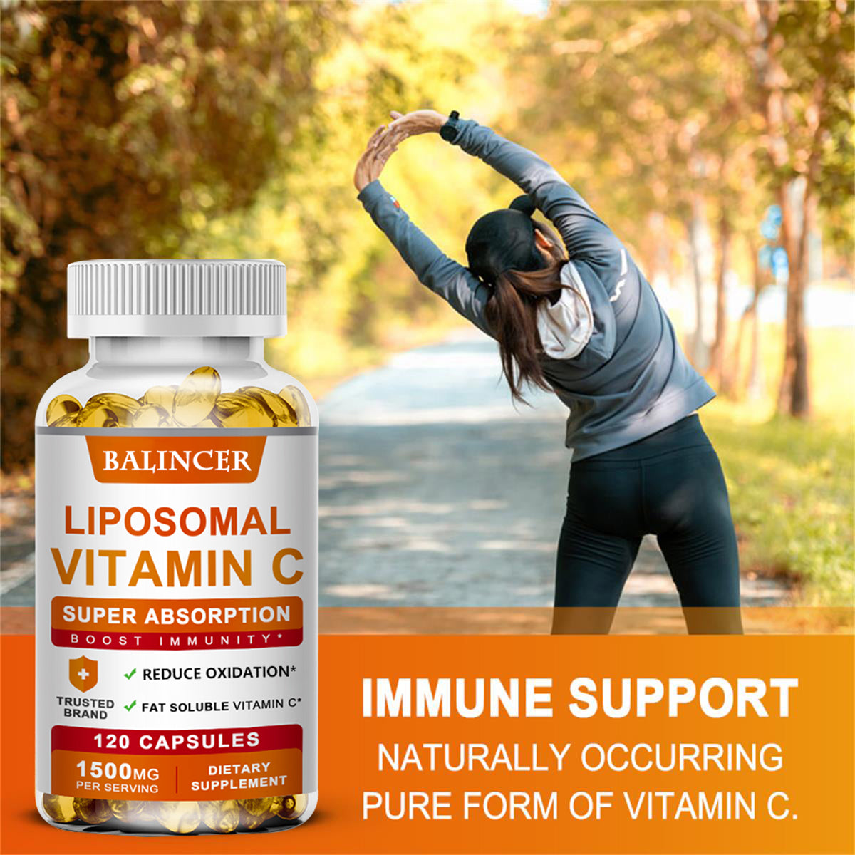 Liposomal Vitamin C with Zinc Capsules, 120 Count