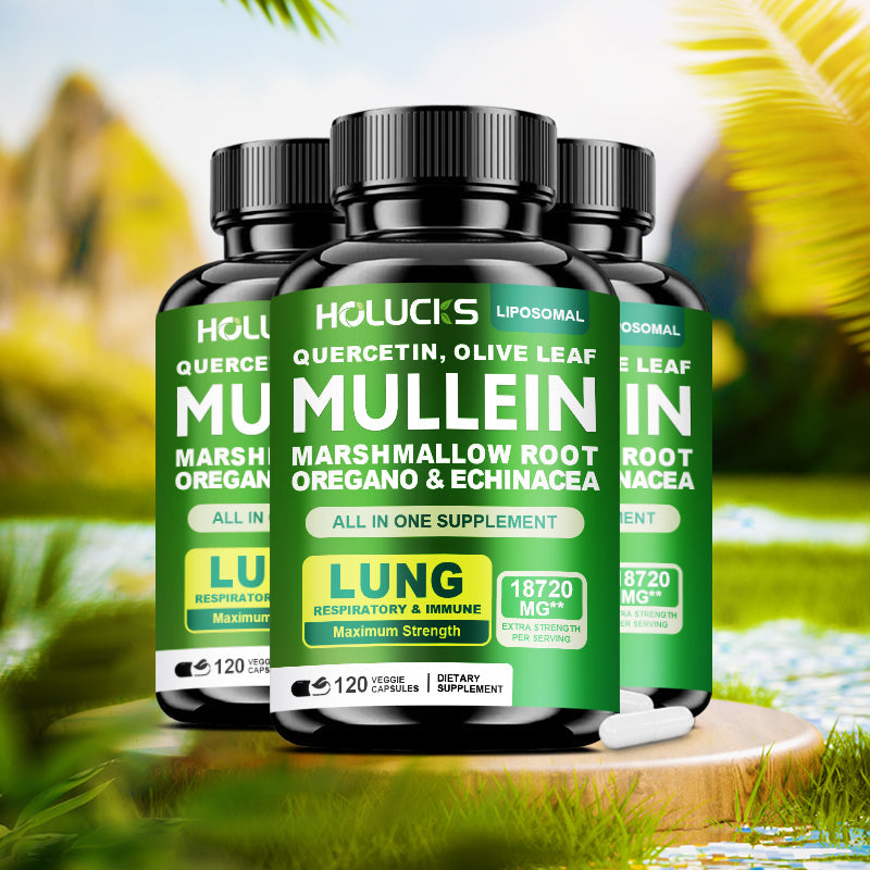 Mullein Leaf Respiratory Support Capsules with Vitamin C, 120 Count