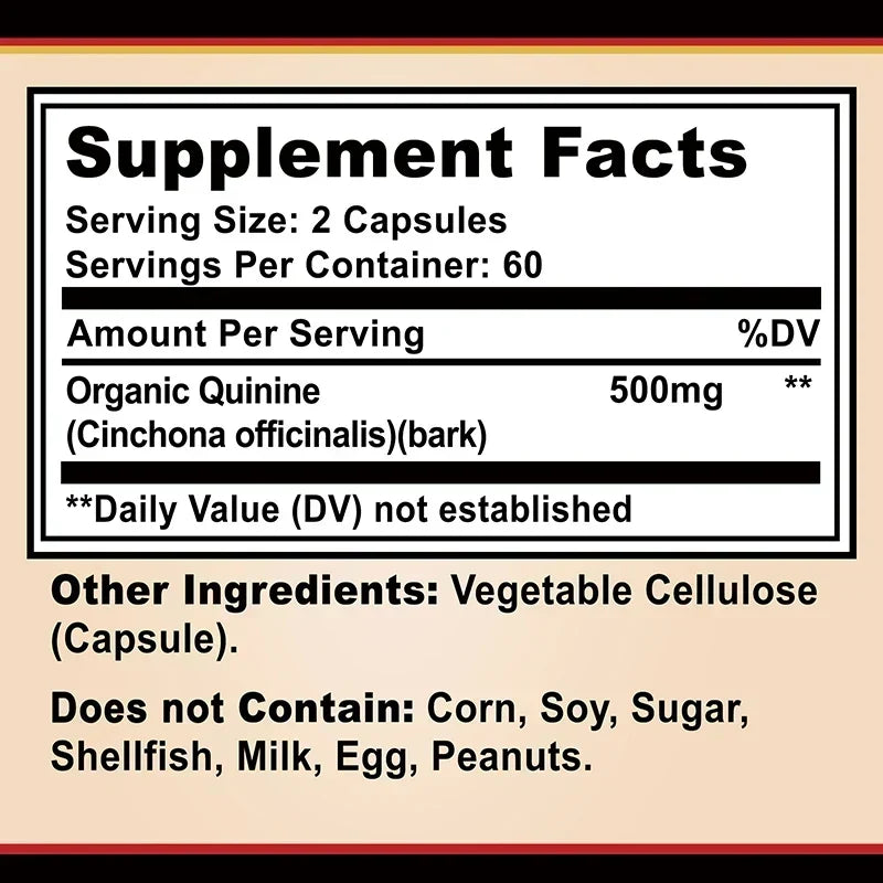 Cinchona Bark Wellness Support Capsules, 60 Count