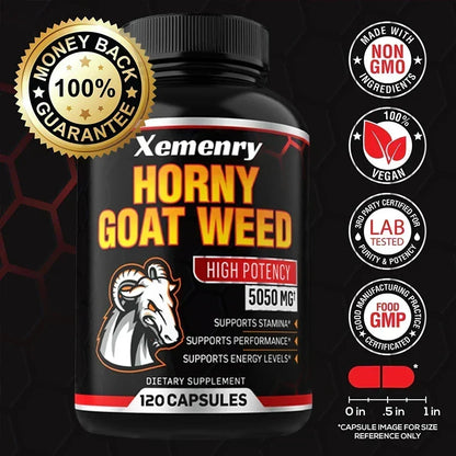 Men’s Vitality Support Capsules with Horny Goat Weed, 60 Count