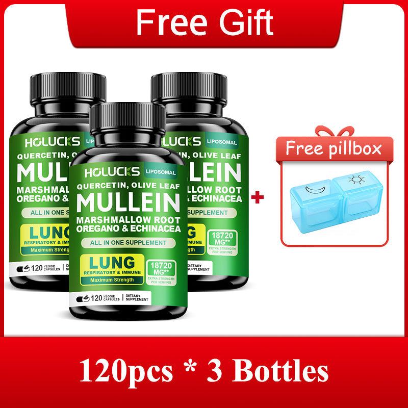 Mullein Leaf Respiratory Support Capsules with Vitamin C, 120 Count