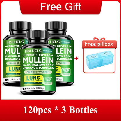Mullein Leaf Respiratory Support Capsules with Vitamin C, 120 Count