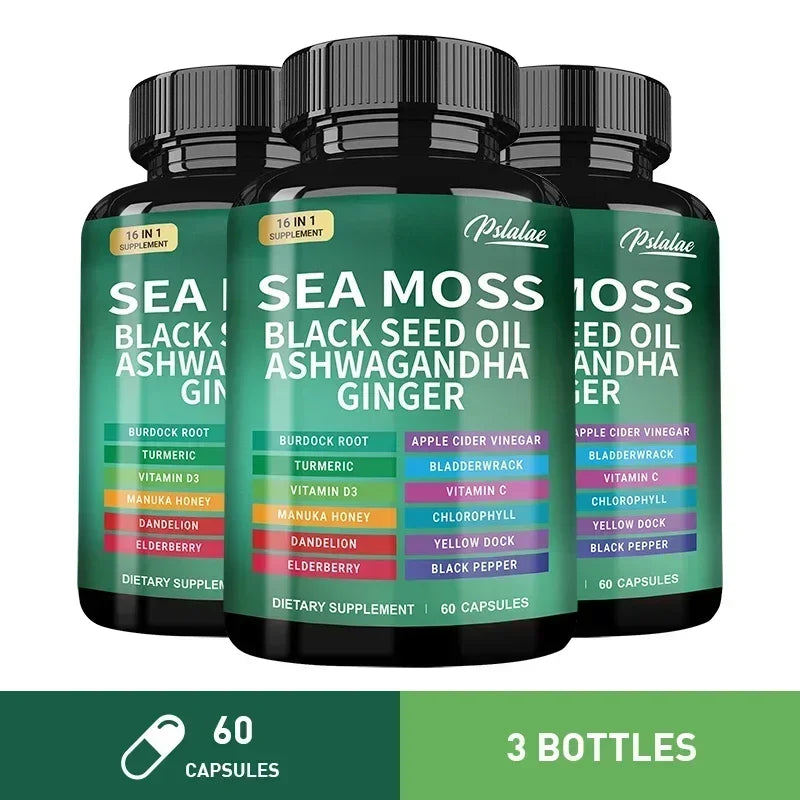 Sea Moss Wellness Support Capsules, 60 Count