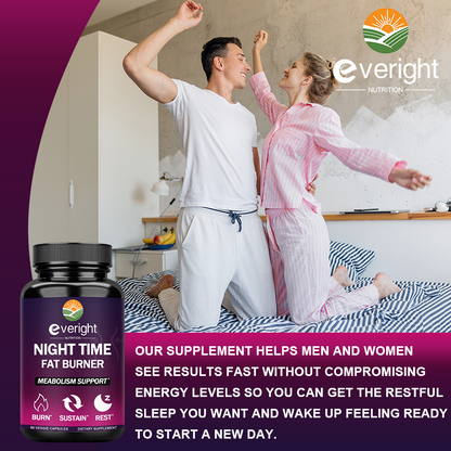 Nighttime Wellness Capsules with Green Coffee Bean Extract, Adult Dietary Supplement 60 Count