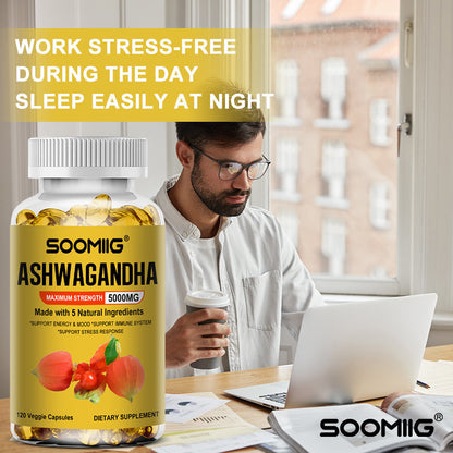 Organic Ashwagandha Stress & Energy Support Capsules, 60 Count