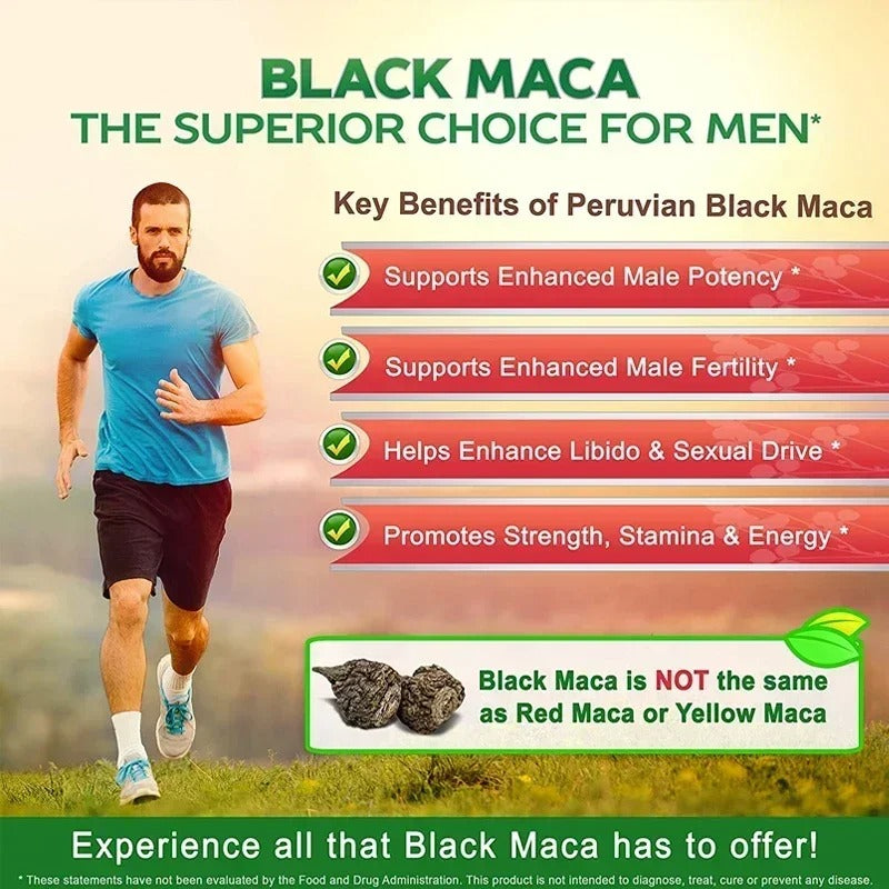 Black Maca Root Energy & Performance Support Capsules, 60 Count