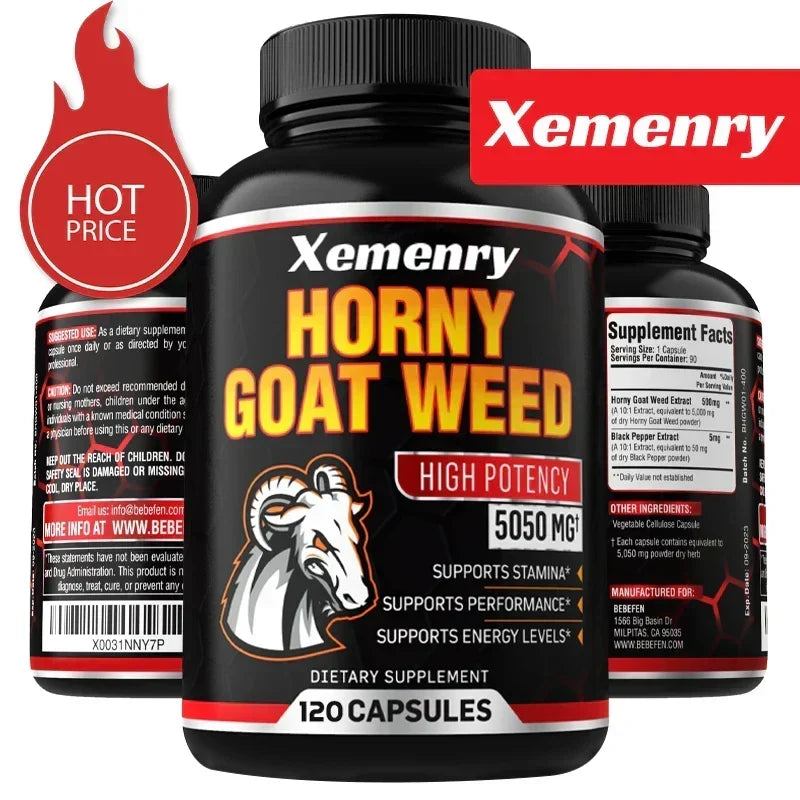 Men’s Vitality Support Capsules with Horny Goat Weed, 60 Count