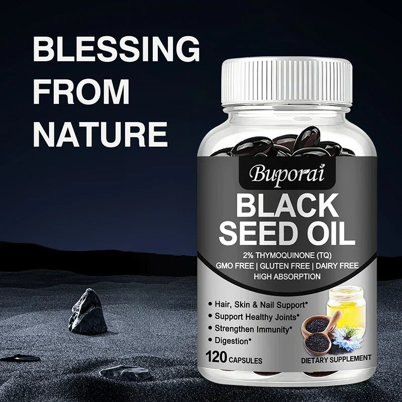 Black Seed Oil Wellness Support Capsules, 60 Count