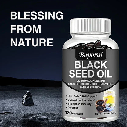 Black Seed Oil Wellness Support Capsules, 60 Count