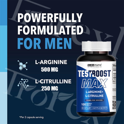 Men’s Vitality Support Tablets with L-Arginine & L-Citrulline, 100 Count