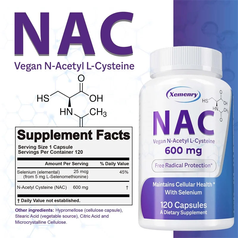 NAC 600mg Antioxidant Support Capsules, 60 Count