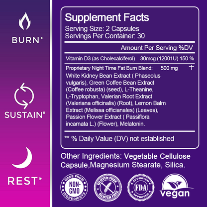 Nighttime Weight Management Support Capsules, 60 Count