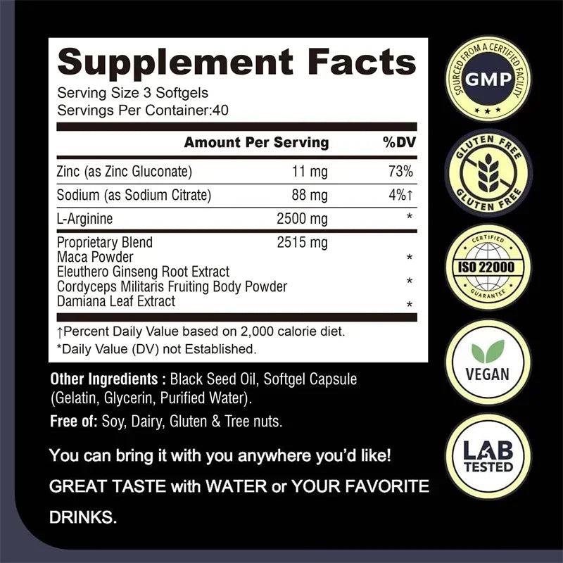 Maca Root Vitality Support Capsules, 60 Count