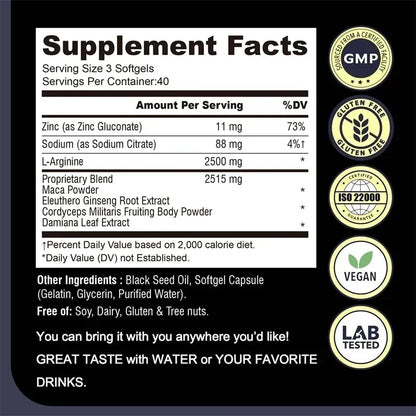 Maca Root Vitality Support Capsules, 60 Count