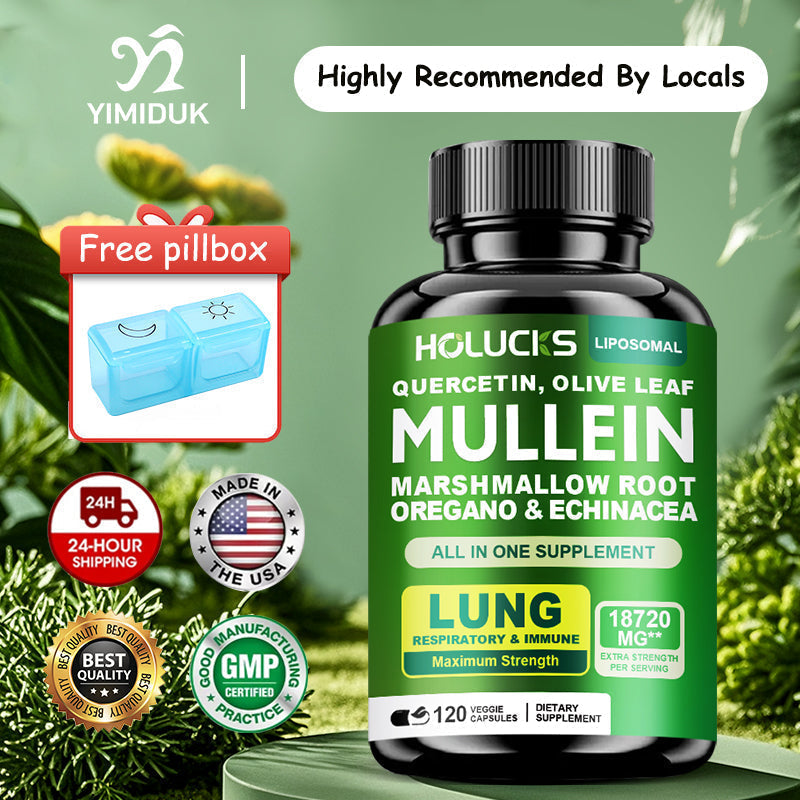 Mullein Leaf Respiratory Support Capsules with Vitamin C, 120 Count