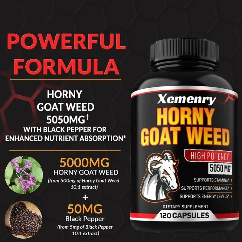 Men’s Vitality Support Capsules with Horny Goat Weed, 60 Count