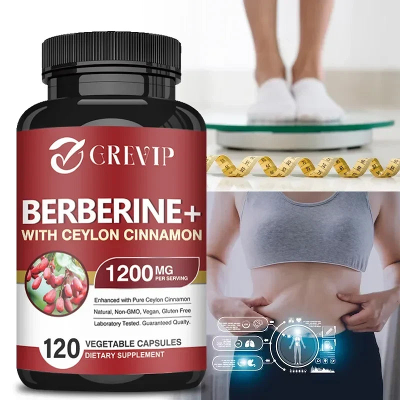Berberine with Ceylon Cinnamon Capsules, 60 Count
