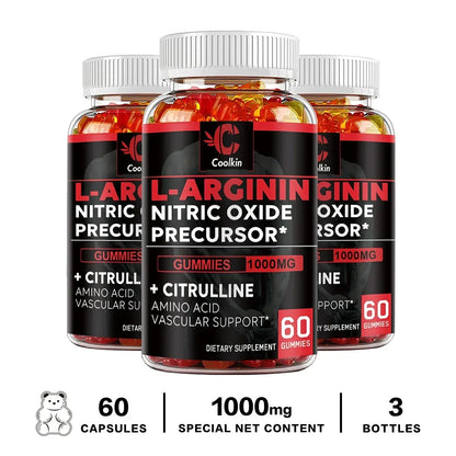 L-Arginine Vascular & Energy Support Gummies, 60 Gummies
