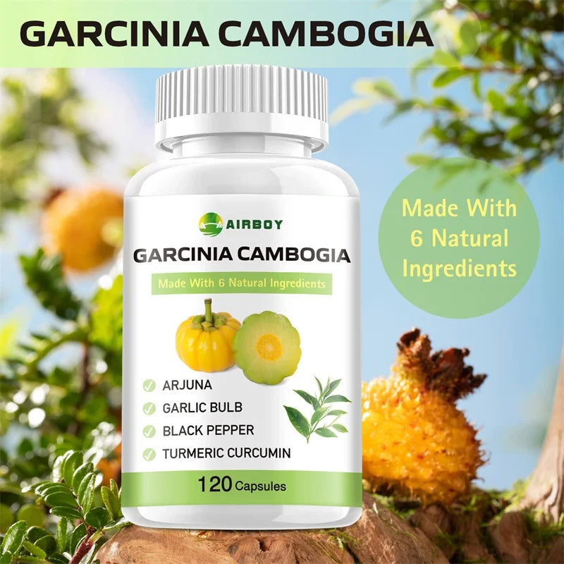 Garcinia Cambogia Capsules with Green Tea, Turmeric & Black Pepper, Herbal Supplement, 60 count