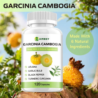 Garcinia Cambogia Capsules with Green Tea, Turmeric & Black Pepper, Herbal Supplement, 60 count