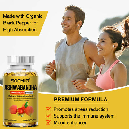 Organic Ashwagandha Stress & Energy Support Capsules, 60 Count