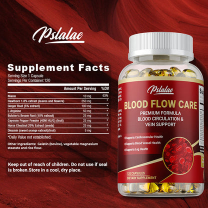 Blood Flow & Circulation Support Capsules, 120 Count
