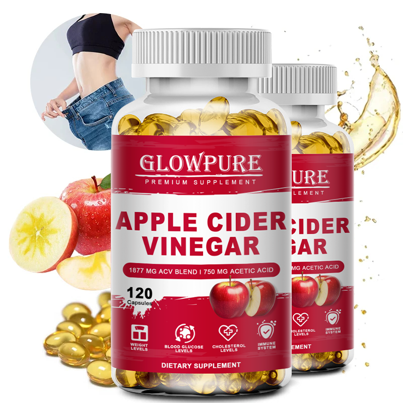 Apple Cider Vinegar Capsules, Adult Daily Wellness Supplement, 60 Count