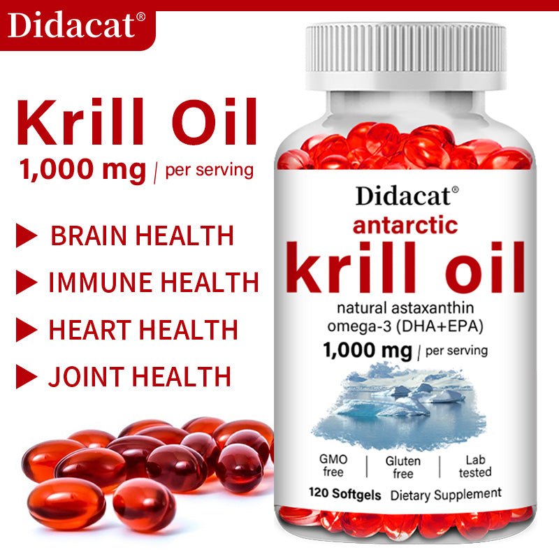Antarctic Krill Oil Omega-3 Softgels, 120 Count