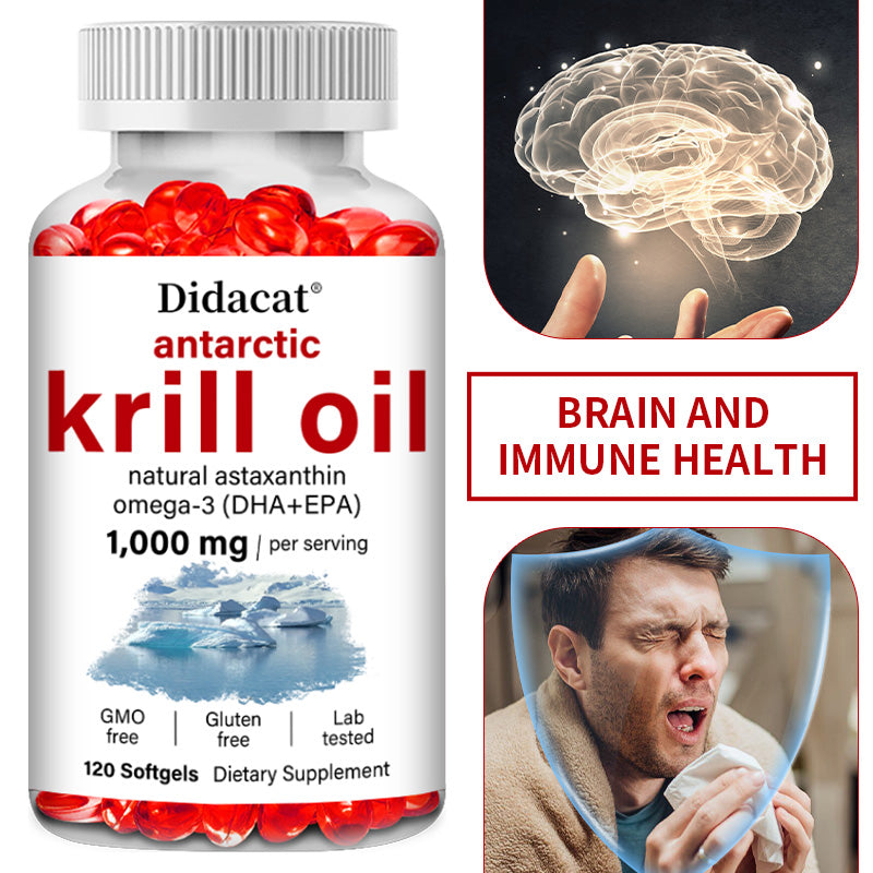 Antarctic Krill Oil Omega-3 Softgels, 120 Count