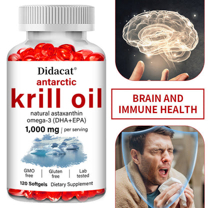Antarctic Krill Oil Omega-3 Softgels, 120 Count