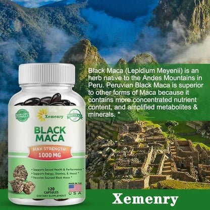 Black Maca Root Energy & Performance Support Capsules, 60 Count