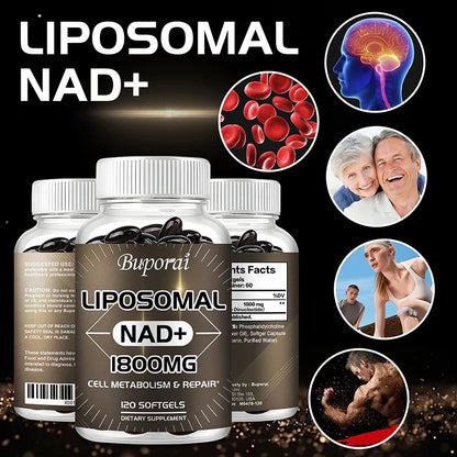 Liposomal NAD Cellular Energy Support Capsules, 60 Count