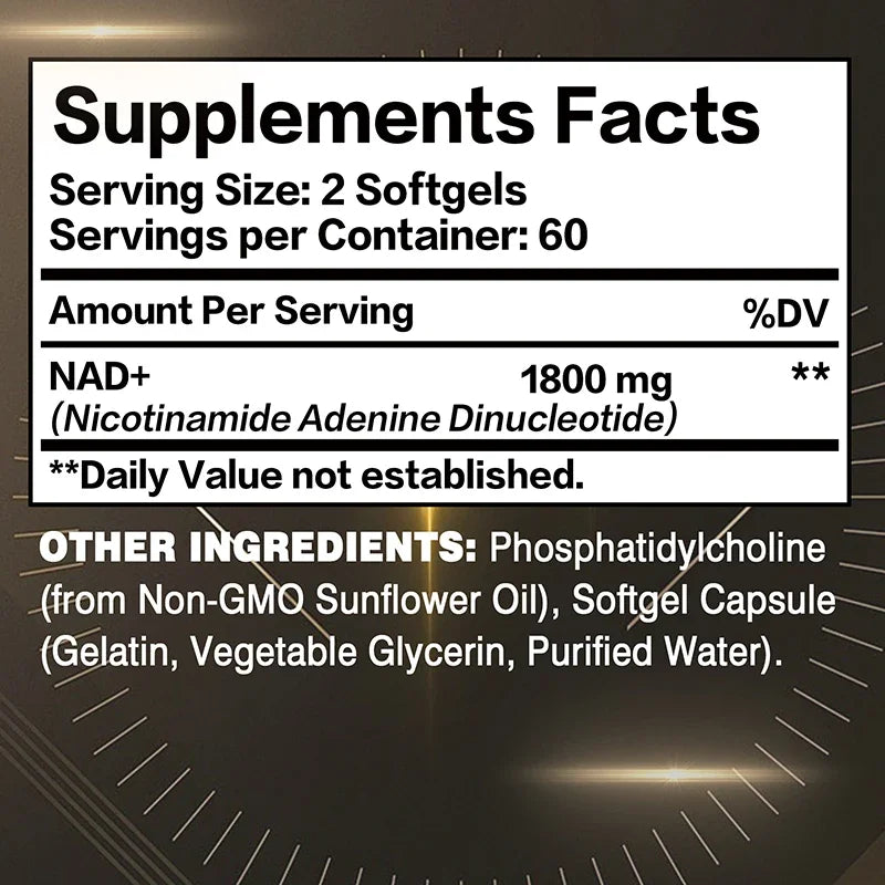 Liposomal NAD Cellular Energy Support Capsules, 60 Count