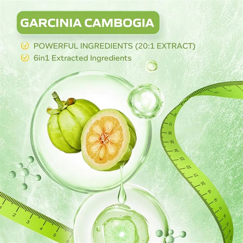 Garcinia Cambogia Capsules with Green Tea, Turmeric & Black Pepper, Herbal Supplement, 60 count