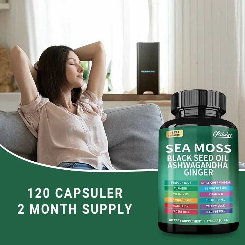 Sea Moss Wellness Support Capsules, 60 Count