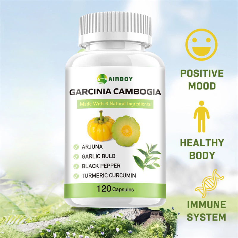 Garcinia Cambogia Capsules with Green Tea, Turmeric & Black Pepper, Herbal Supplement, 60 count