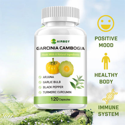 Garcinia Cambogia Capsules with Green Tea, Turmeric & Black Pepper, Herbal Supplement, 60 count