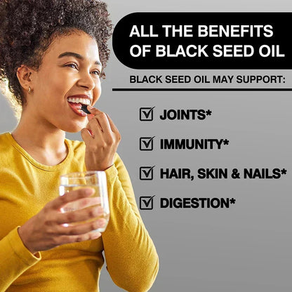 Black Seed Oil Wellness Support Capsules, 60 Count