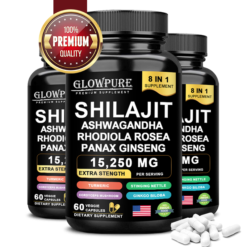 Shilajit 8-in-1 Energy & Focus Support Capsules, 60 Count
