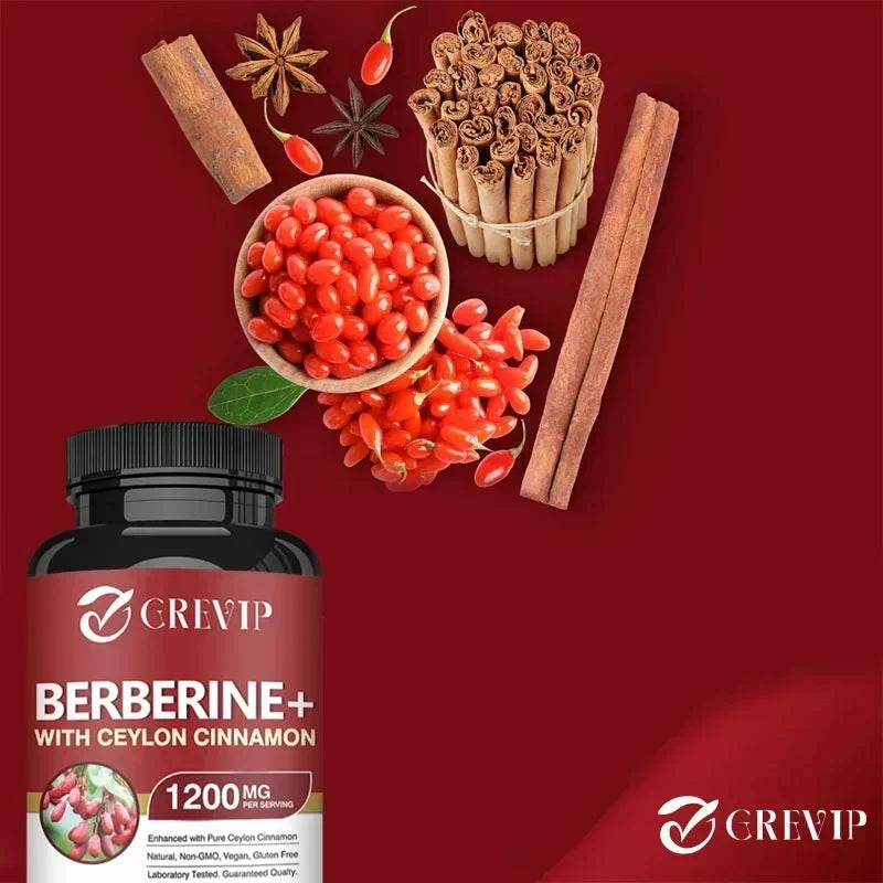 Berberine with Ceylon Cinnamon Capsules, 60 Count