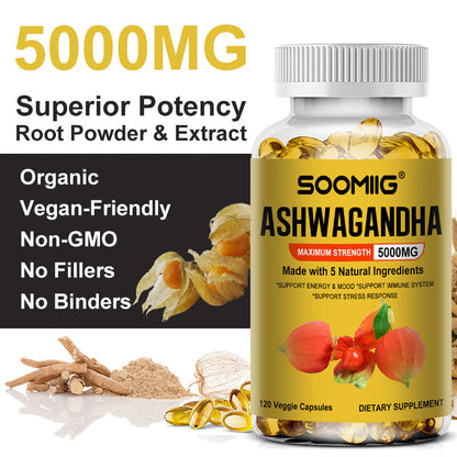 Organic Ashwagandha Stress & Energy Support Capsules, 60 Count