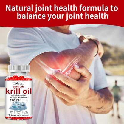 Antarctic Krill Oil Omega-3 Softgels, 120 Count
