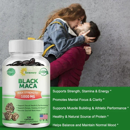 Black Maca Root Energy & Performance Support Capsules, 60 Count