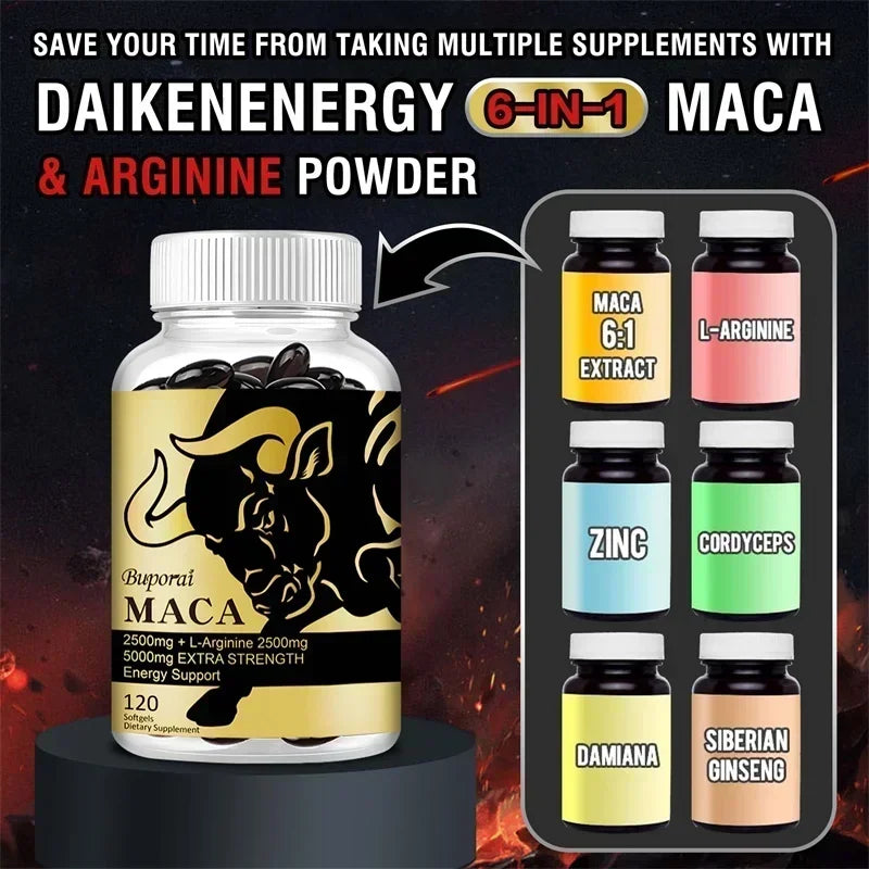 Maca Root Vitality Support Capsules, 60 Count