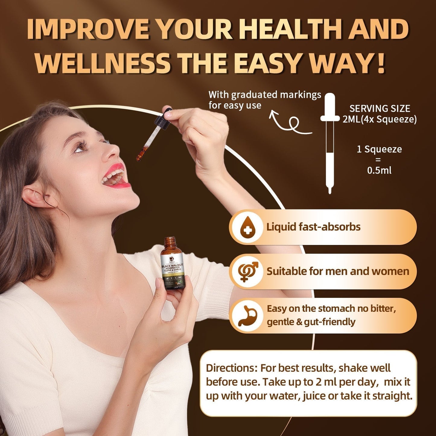 Black Walnut Digestive Support Drops, 60ml