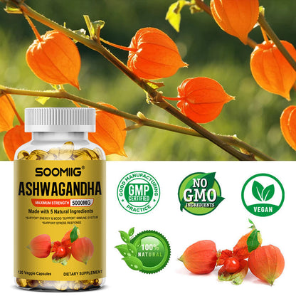 Organic Ashwagandha Stress & Energy Support Capsules, 60 Count