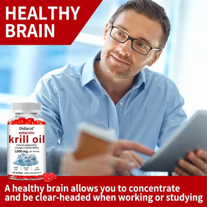 Antarctic Krill Oil Omega-3 Softgels, 120 Count