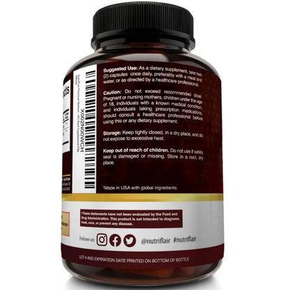 Berberine HCl 1200mg with Ceylon Cinnamon Capsules, 120 Count