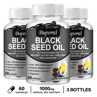 Black Seed Oil Wellness Support Capsules, 60 Count